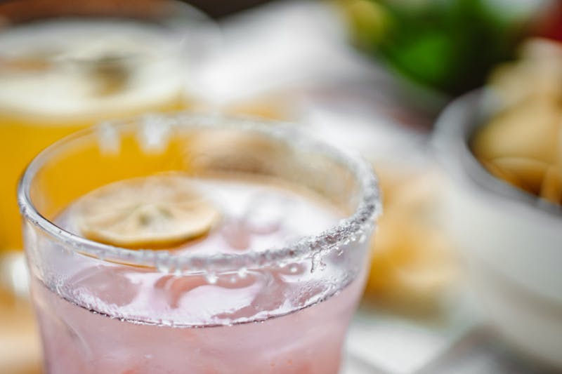 Refreshing agua fresca drink with fresh fruit